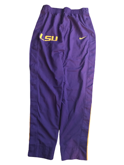 LSU Basketball Team Exclusive Tear-A-Way Warm-Up Pants (Size M)