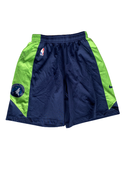 Barry Brown Minnesota Timberwolves Team Issued SIGNED Workout Shorts (Size M)