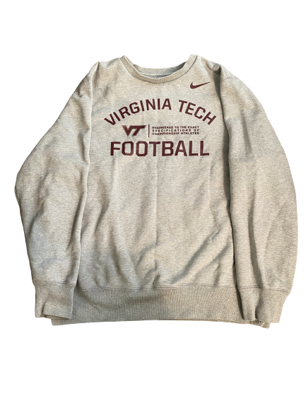 Luther Maddy Virginia Tech Team Issued Crewneck Sweatshirt (Size XXL)