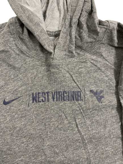 Jarret Doege West Virginia Football Team-Issued Short Sleeve Performance Hoodie (Size XL)