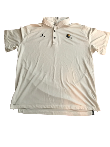 Shea Patterson Michigan Team Issued Jordan Polo Shirt (Size XL)