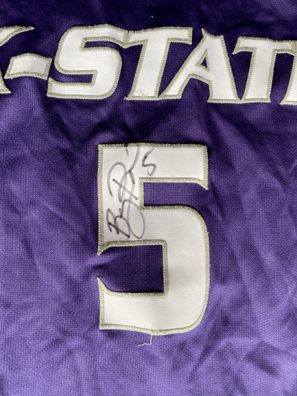 Barry Brown Kansas State Basketball 2015-2016 SIGNED Game Worn Jersey (Size 48)
