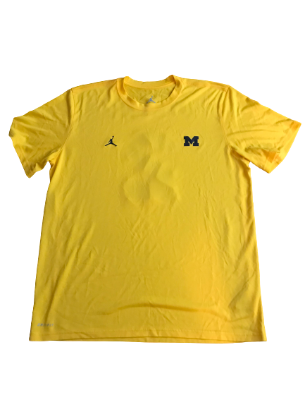 Shea Patterson Michigan Team Issued Jordan Practice Shirt (with Name & Number on back)