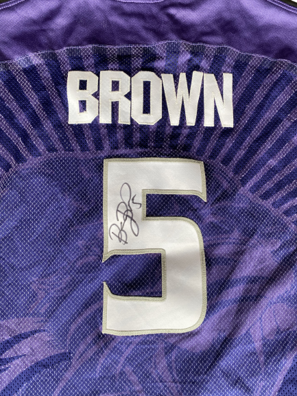 Barry Brown Kansas State Basketball 2015-2016 SIGNED Game Worn Jersey (Size 48)
