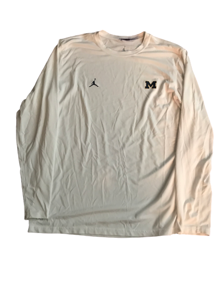 Shea Patterson Michigan Team Issued Jordan Long Sleeve Shirt (Size L)