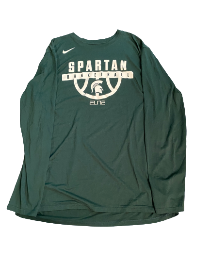 Xavier Tillman Michigan State Team Issued Workout Shirt (Size XXLT)