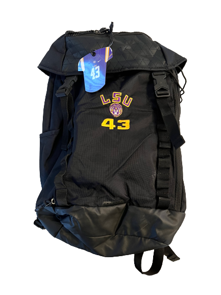 Ray Thornton LSU Football Player Exclusive Backpack with Number & Player Tag