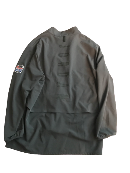 Shea Patterson Michigan Team Issued Jordan 2018 Peach Bowl Quarter-Zip Pullover Jacket (Size L)
