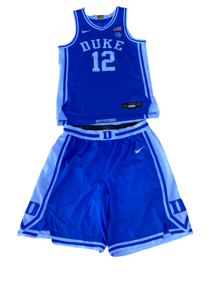 Javin DeLaurier Duke Basketball 2K Empire Classic Championship Game-Worn Uniform Set (11/22/2019)
