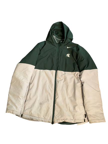 Xavier Tillman Michigan State Team Issued Winter Jacket (Size XXL)