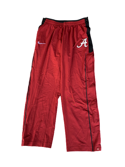 Lawson Schaffer Alabama Nike Pre-Game Warm Up Snap Button Pants (Size L)