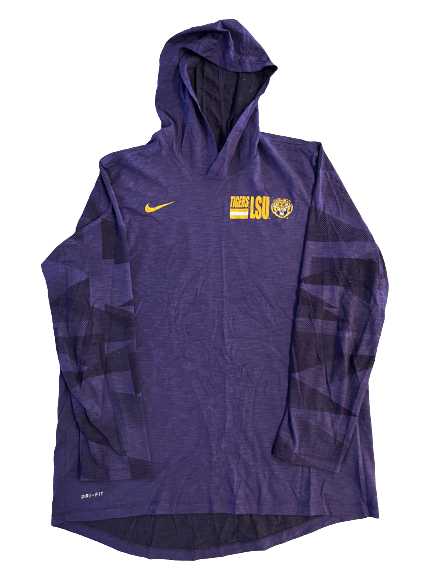 Ray Thornton LSU Football Team Issued Performance Hoodie (Size L)