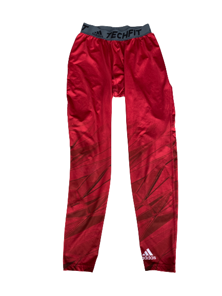 Allen Stallings Indiana Football Team Issued Compression Pants with "IU" Logo on Back (Size L)