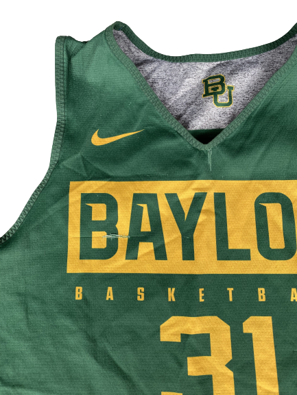 MaCio Teague Baylor Basketball 2019-2020 Season Worn Player Exclusive Reversible Practice Jersey (Size L)