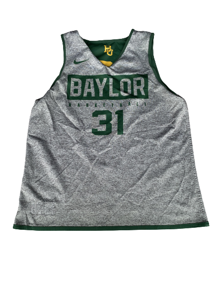 MaCio Teague Baylor Basketball 2019-2020 Season Worn Player Exclusive Reversible Practice Jersey (Size L)