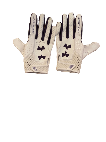 JR Pace Northwestern Football SIGNED Player Exclusive Football Gloves (Size L)