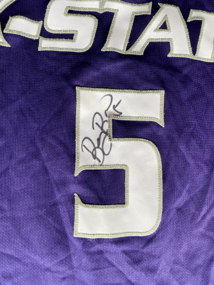 Barry Brown Kansas State Basketball 2017-2018 SIGNED Game Worn Jersey (Size 48)