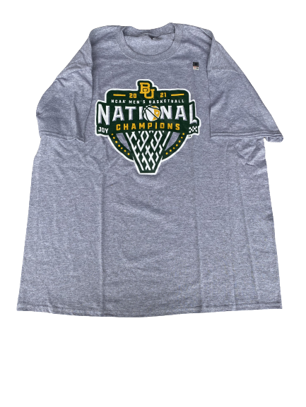 MaCio Teague Baylor Basketball 2021 NATIONAL CHAMPIONS T-Shirt (Size XL)
