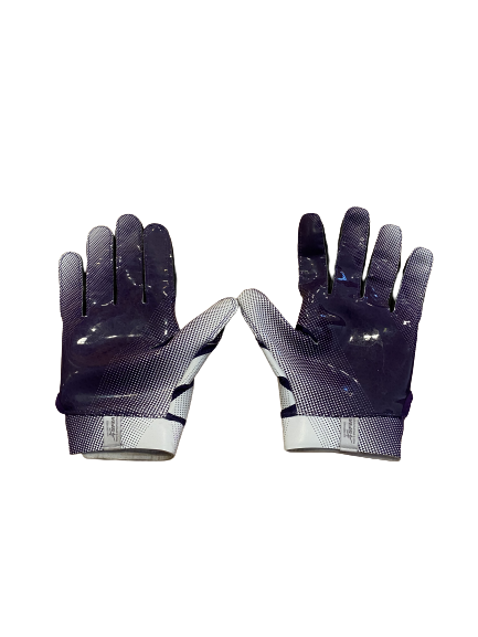 JR Pace Northwestern Football SIGNED Team Issued Football Gloves
