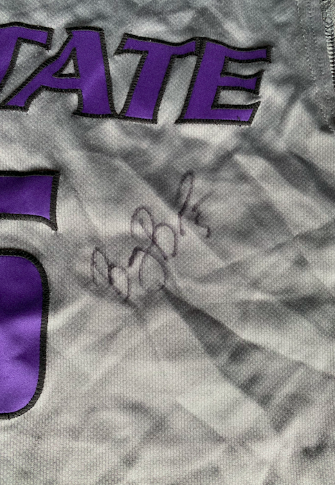 Barry Brown Kansas State Basketball 2015-2016 Signed Game Worn Jersey (Size 48)