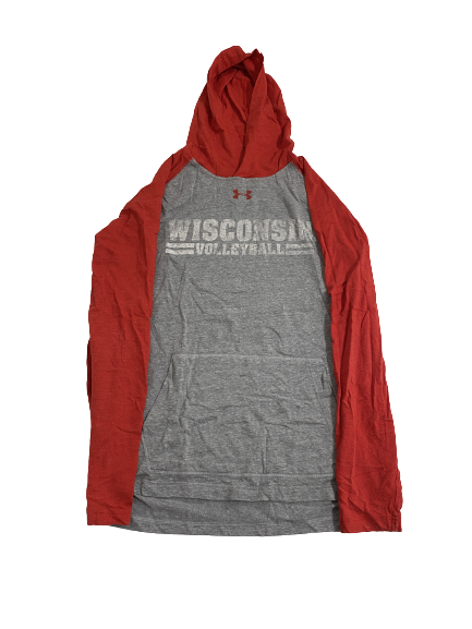 Anna MacDonald Wisconsin Volleyball Team-Issued Performance Hoodie (Size M)