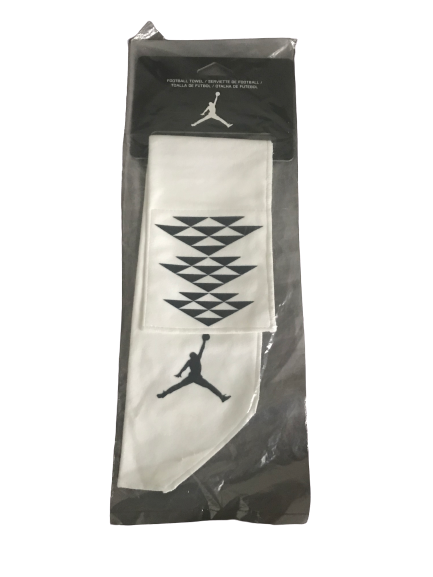 Tyrone Wheatley Jr. Michigan Team Issued Jordan Football Towel