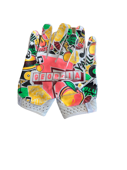 JR Pace Northwestern Football SIGNED Limited Edition "Georgia" Football Gloves