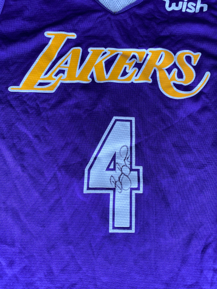Barry Brown Los Angeles Lakers Player Exclusive SIGNED Reversible Practice Jersey (Size L)