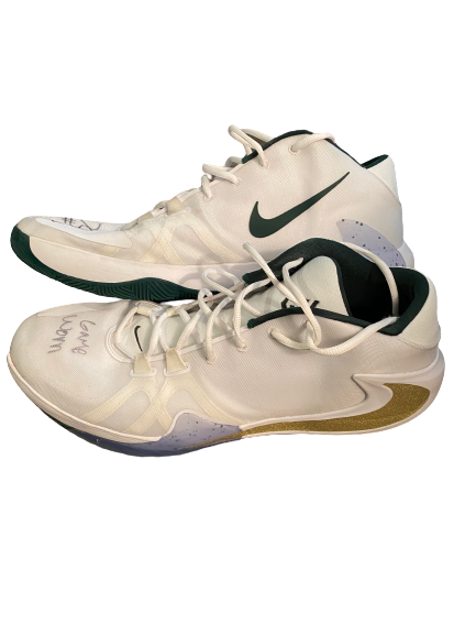 Xavier Tillman Michigan State Player Exclusive Signed Game Worn Shoes (Size 18)