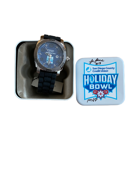 JR Pace Northwestern Football SIGNED Player Exclusive 2018 Holiday Bowl Watch with Case