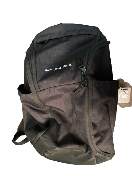 Xavier Tillman Michigan State Team Issued Nike Backpack with Travel Tag