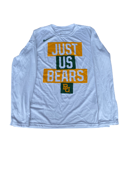 MaCio Teague Baylor Basketball Team Issued "Just Us Bears" Long Sleeve Shirt (Size L)