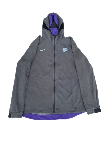 Barry Brown Kansas State Basketball Team Issued Zip Up Jacket (Size L)