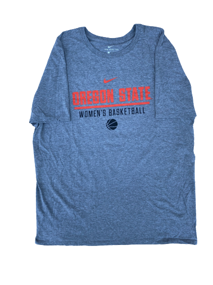Aleah Goodman Oregon State Basketball Team Issued Workout Shirt (Size L)