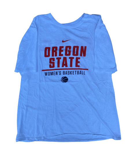 Aleah Goodman Oregon State Basketball Team Issued Workout Shirt (Size XL)