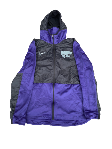 Barry Brown Kansas State Basketball Team Issued Zip Up Jacket (Size L)