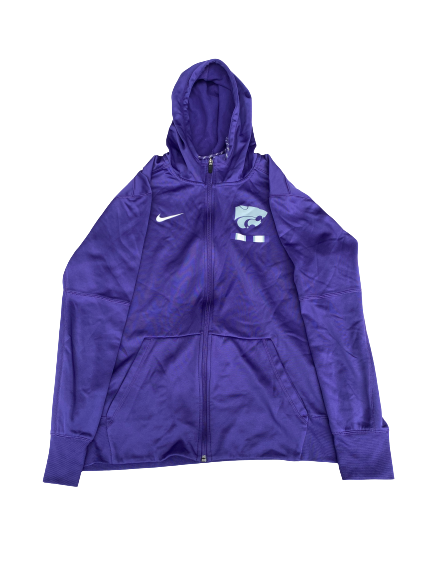 Barry Brown Kansas State Basketball Team Issued Zip Up Jacket (Size L)
