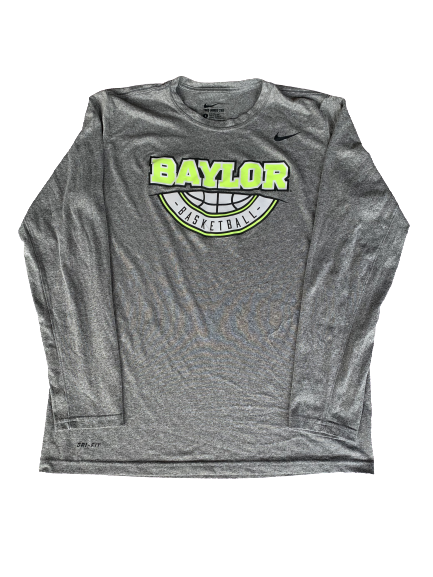 Makai Mason Baylor Basketball Player Exclusive Nike Long Sleeve Shirt (Size L)