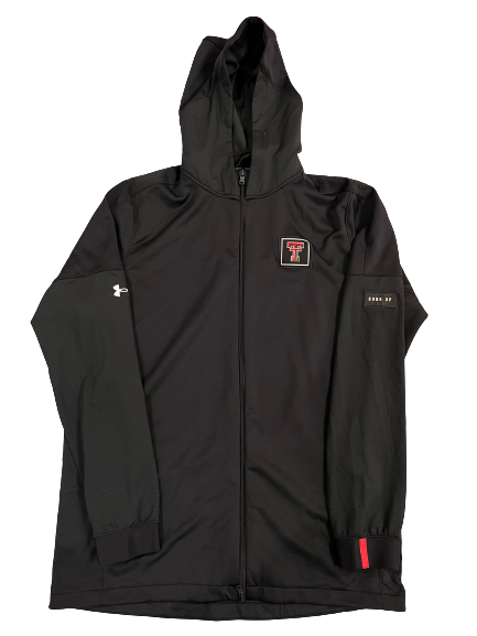 Marcus Santos-Silva Texas Tech Basketball Team Issued Jacket with "GUNS UP" Sewn In Sleeve & Player Tag (Size XLT)