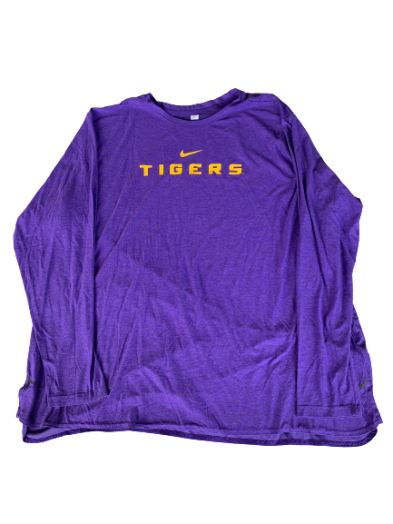 Breiden Fehoko LSU Tigers Nike Long Sleeve Shirt (Size XXXL)