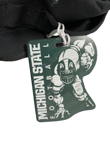 Elijah Collins Michigan State Football Team-Issued Backpack With Player Tag