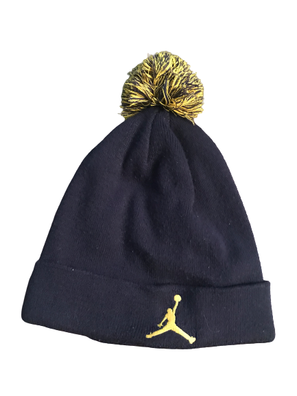 Tyrone Wheatley Jr. Michigan Team Issued Jordan Beanie Hat