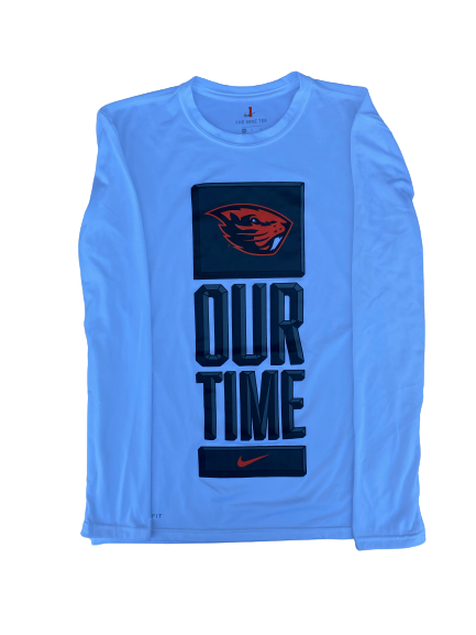 Aleah Goodman Oregon State Basketball Team Issued Long Sleeve Workout Shirt (Size M)
