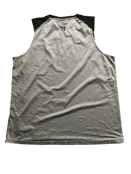 Zigmars Raimo Hawaii Basketball Team Issued Sleeveless Shirt with Number 14 on Back (Size XXL)