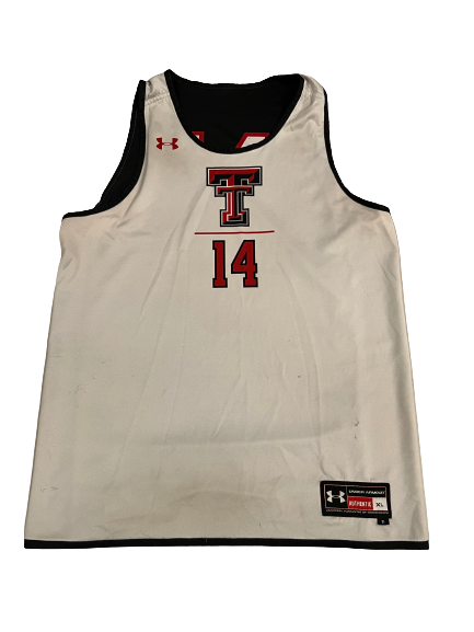 Marcus Santos-Silva Texas Tech Basketball Exclusive Practice Worn Reversible Practice Jersey (Size XL)