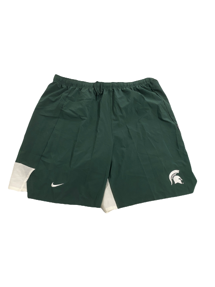 Elijah Collins Michigan State Football Team-Issued Shorts (Size XXL)