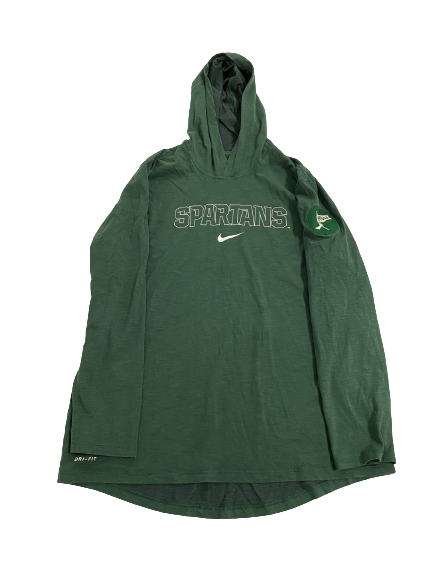 Elijah Collins Michigan State Football Team-Issued Performance Hoodie (Size XL)