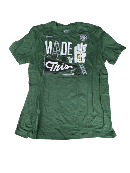 MaCio Teague Baylor Basketball "MADE 4 THIS" 2021 Final Four T-Shirt (Size XL)