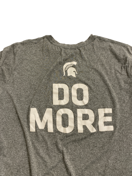 Elijah Collins Michigan State Football Spartan Training "Do More" Player-Exclusive T-Shirt (Size XXL)