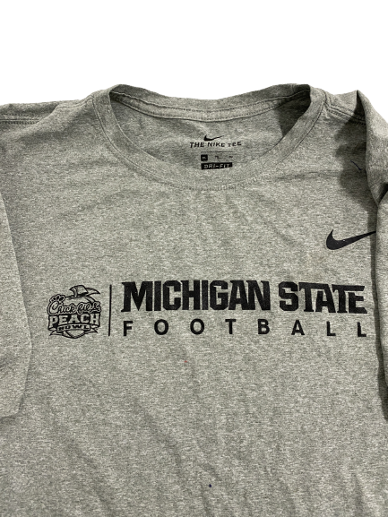 Elijah Collins Michigan State Football Chic-Fil-A Peach Bowl Player-Exclusive T-Shirt (Size XL)
